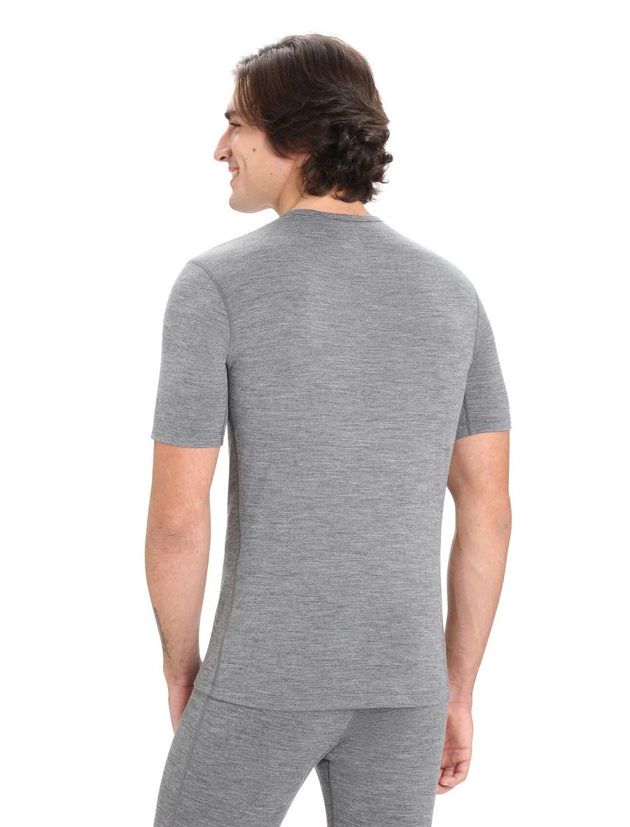 Base Layers Icebreaker Merino 200 Oasis Corta Sleeve Crewe Thermal Top Homme Grise | FR 1389TCEV